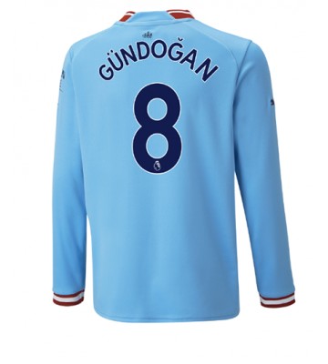 Manchester City Ilkay Gundogan #8 Hjemmedrakt 2022-23 Langermet